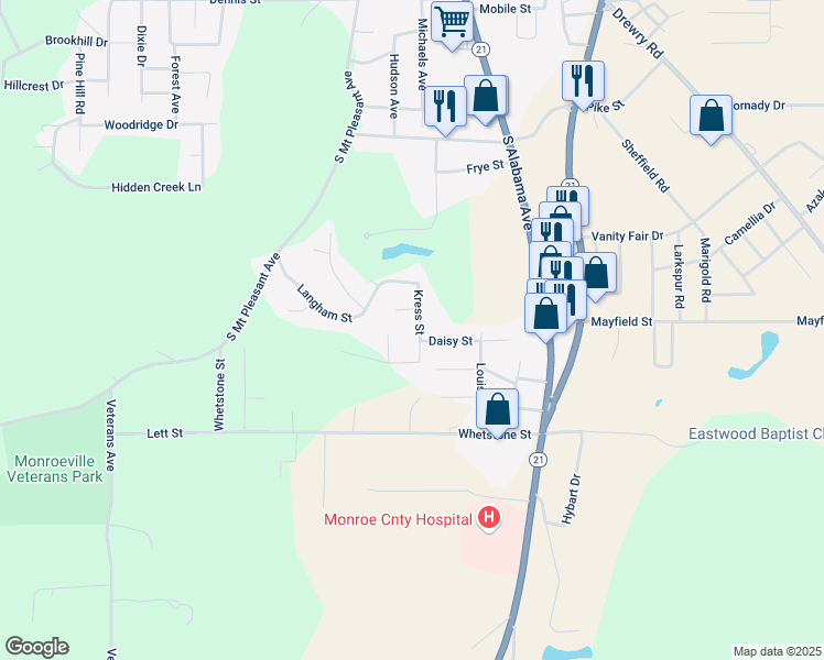map of restaurants, bars, coffee shops, grocery stores, and more near 100-198 Kress St in Monroeville