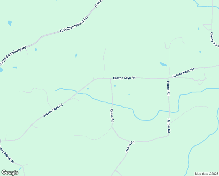 map of restaurants, bars, coffee shops, grocery stores, and more near Reese Road in Bassfield