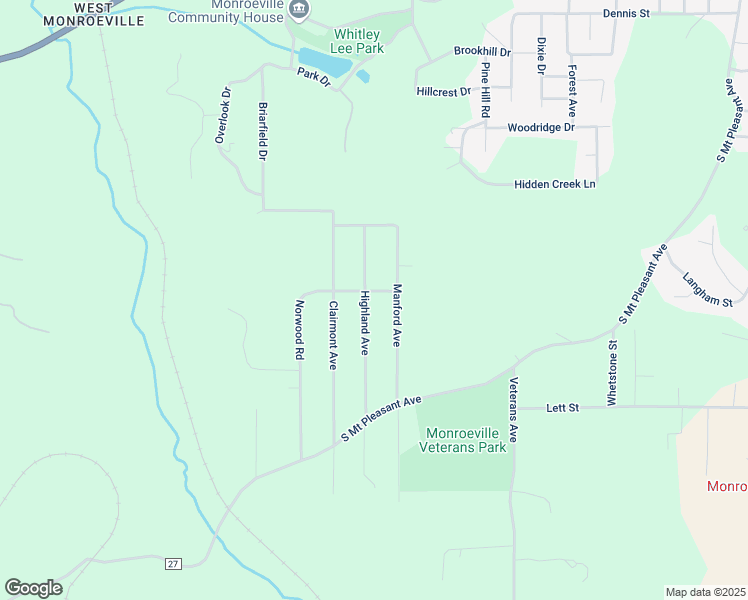 map of restaurants, bars, coffee shops, grocery stores, and more near 1501-1509 Highland Avenue in Monroeville