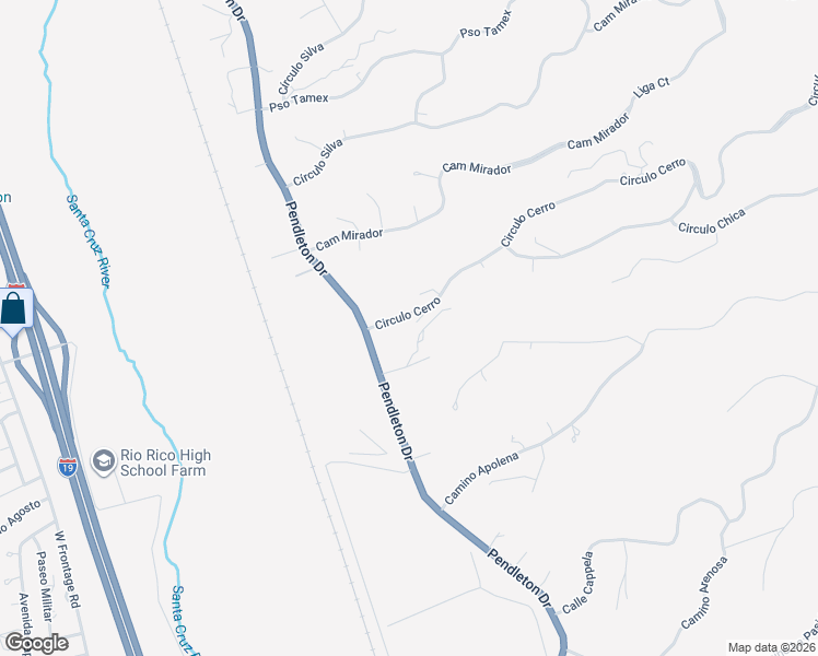 map of restaurants, bars, coffee shops, grocery stores, and more near 235 Circulo Cerro in Rio Rico