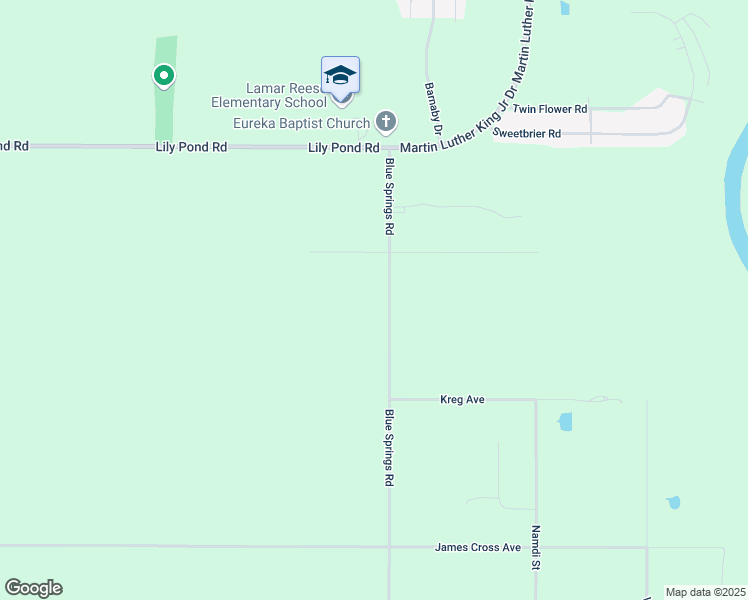 map of restaurants, bars, coffee shops, grocery stores, and more near 3511 Blue Springs Road in Albany