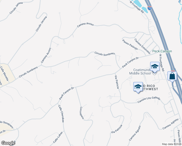 map of restaurants, bars, coffee shops, grocery stores, and more near 622 Peck Canyon Drive in Rio Rico
