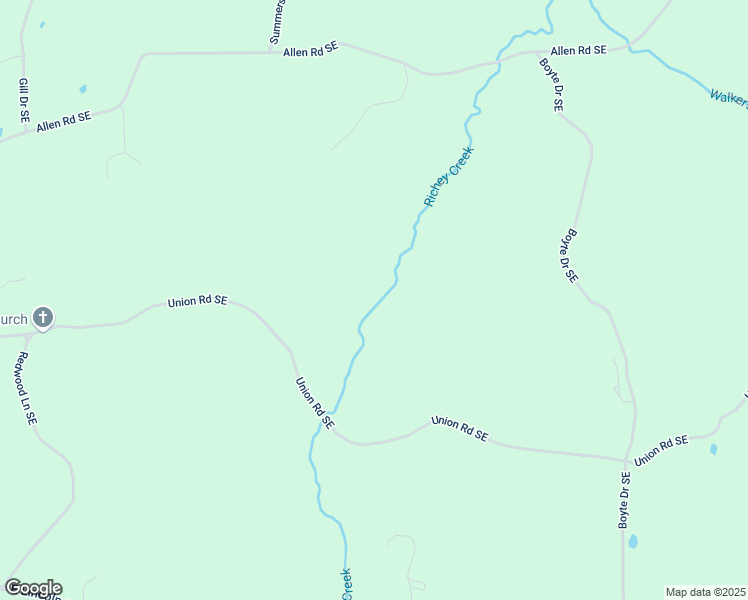map of restaurants, bars, coffee shops, grocery stores, and more near 2905 Union Road Southeast in Brookhaven
