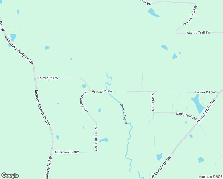 map of restaurants, bars, coffee shops, grocery stores, and more near Fauver Road Southwest in Brookhaven