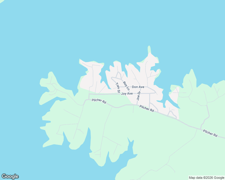 map of restaurants, bars, coffee shops, grocery stores, and more near Joy Avenue in Many