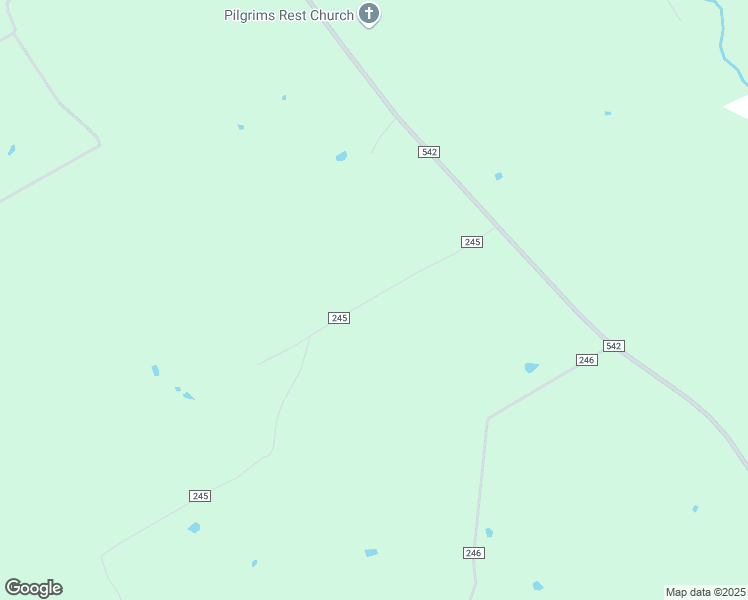 map of restaurants, bars, coffee shops, grocery stores, and more near County Road 245 in Oakwood
