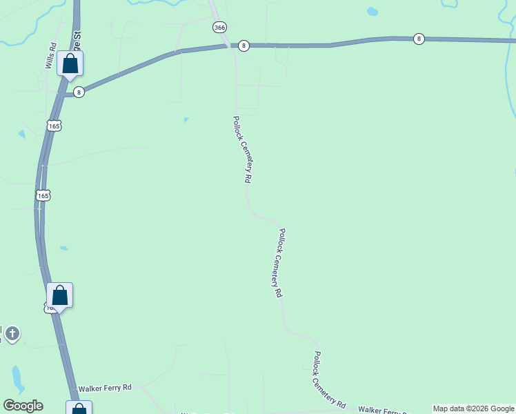 map of restaurants, bars, coffee shops, grocery stores, and more near in Pollock