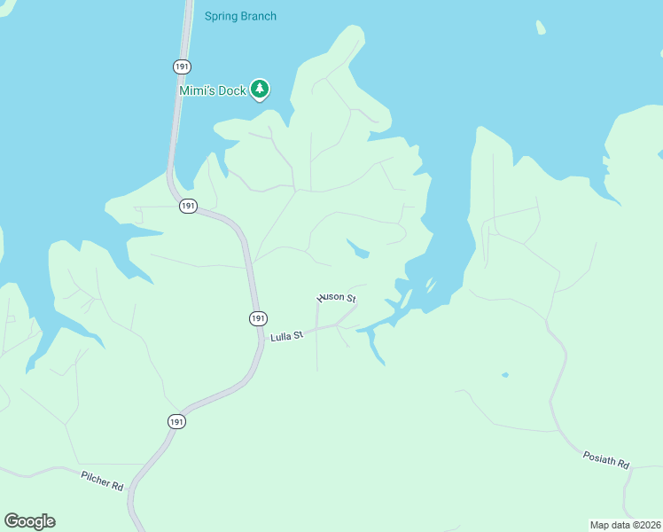 map of restaurants, bars, coffee shops, grocery stores, and more near Bruce Street in Many