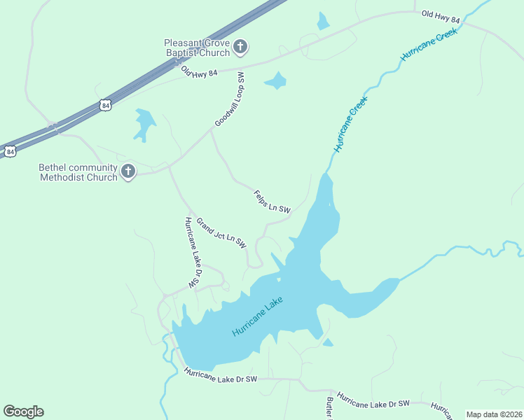 map of restaurants, bars, coffee shops, grocery stores, and more near 401-489 Felps Lane Southwest in Brookhaven
