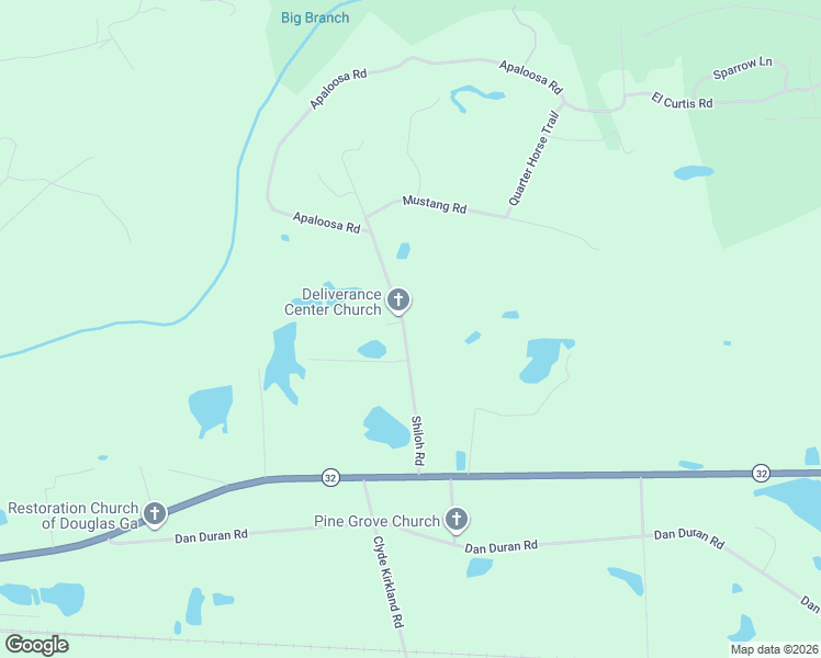 map of restaurants, bars, coffee shops, grocery stores, and more near 361 Shiloh Road in Douglas