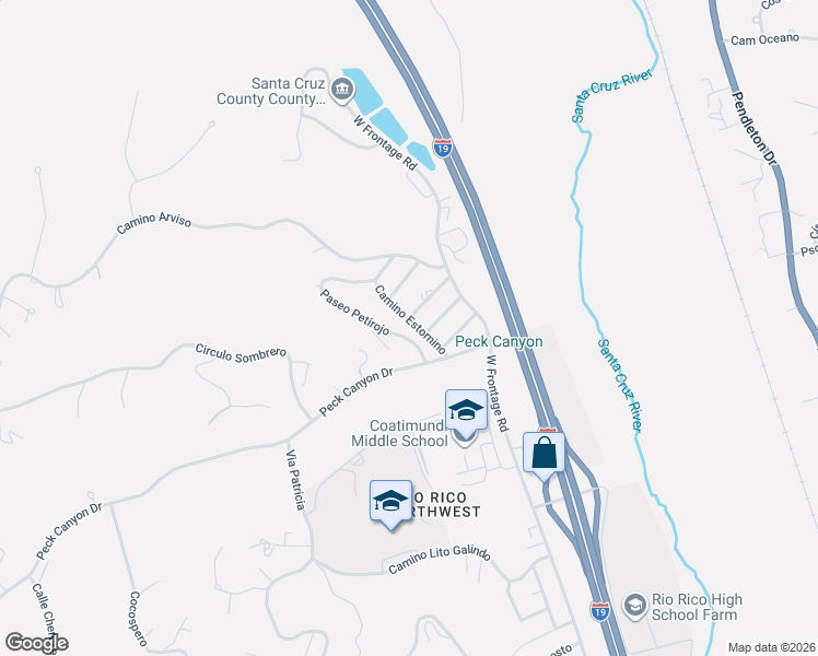 map of restaurants, bars, coffee shops, grocery stores, and more near 1410 Camino Estornino in Rio Rico