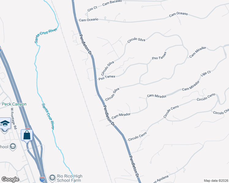 map of restaurants, bars, coffee shops, grocery stores, and more near 198 Círculo Silva in Rio Rico