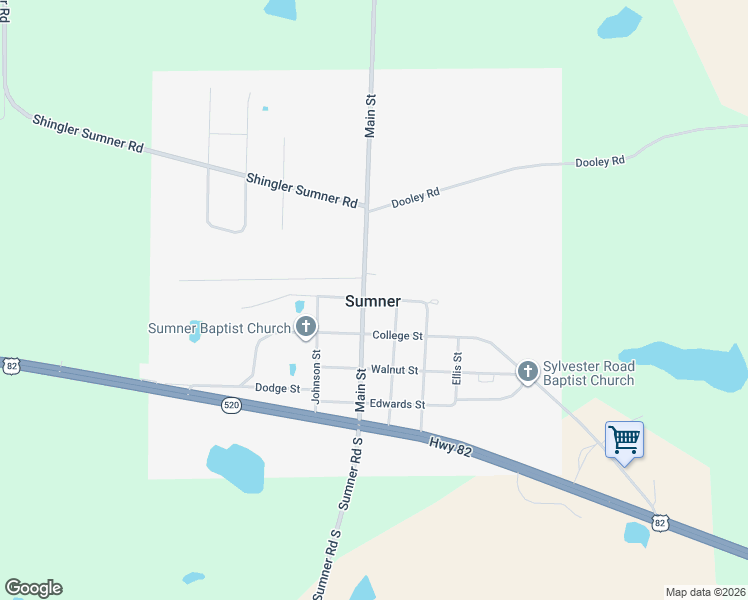 map of restaurants, bars, coffee shops, grocery stores, and more near in Sumner