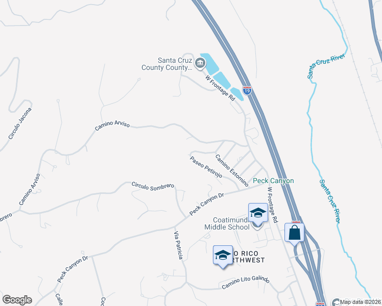 map of restaurants, bars, coffee shops, grocery stores, and more near 538 Paseo Petirojo in Rio Rico