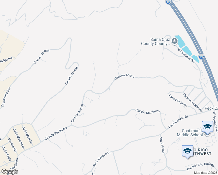 map of restaurants, bars, coffee shops, grocery stores, and more near 616 Camino Arviso in Rio Rico