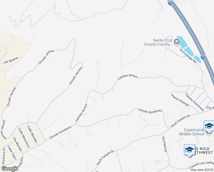 map of restaurants, bars, coffee shops, grocery stores, and more near 616 Camino Arviso in Rio Rico