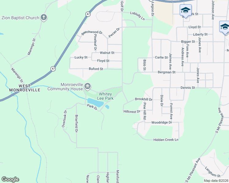 map of restaurants, bars, coffee shops, grocery stores, and more near in Monroeville