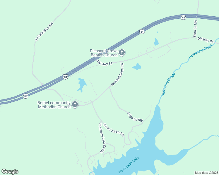 map of restaurants, bars, coffee shops, grocery stores, and more near 401 Felps Lane Southwest in Brookhaven