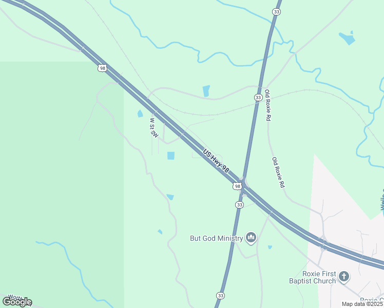 map of restaurants, bars, coffee shops, grocery stores, and more near 2-98 East Street Southwest in Roxie