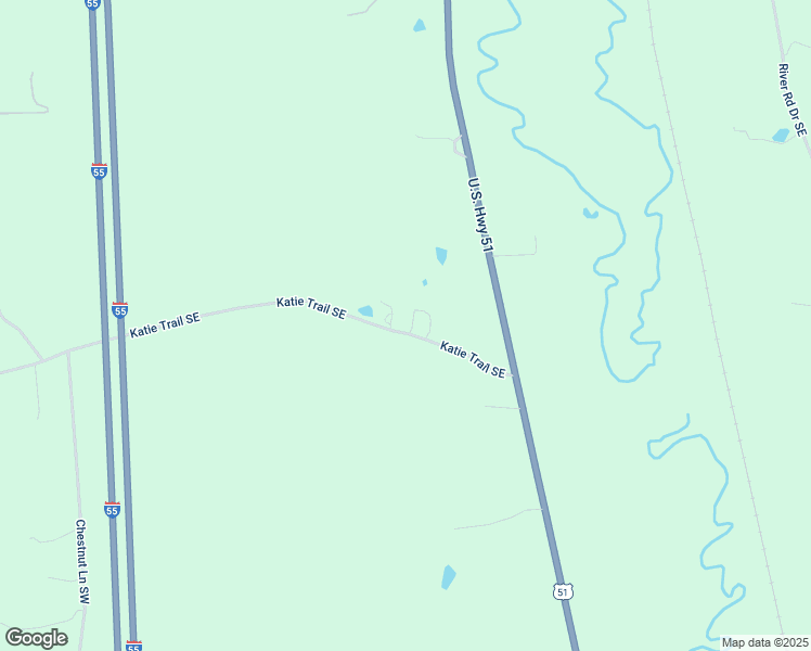 map of restaurants, bars, coffee shops, grocery stores, and more near 145 Katie Trail Southeast in Bogue Chitto