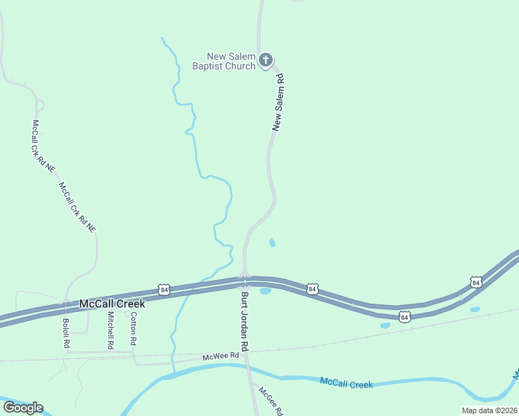 map of restaurants, bars, coffee shops, grocery stores, and more near New Salem Road in McCall Creek