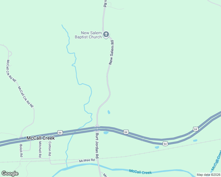 map of restaurants, bars, coffee shops, grocery stores, and more near New Salem Road in McCall Creek