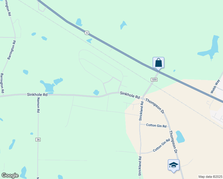 map of restaurants, bars, coffee shops, grocery stores, and more near 371 Boardwalk Circle in Douglas