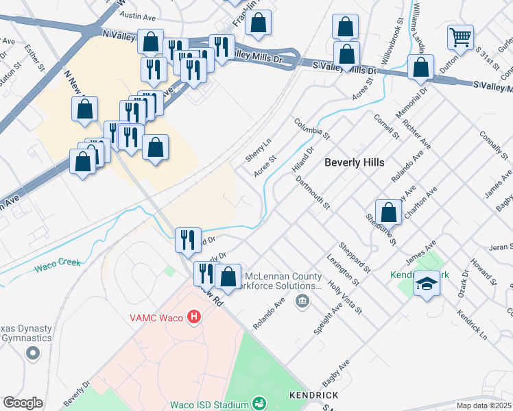 map of restaurants, bars, coffee shops, grocery stores, and more near 4315 Beverly Drive in Beverly Hills