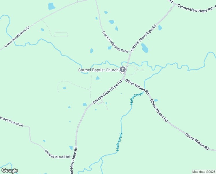 map of restaurants, bars, coffee shops, grocery stores, and more near 1105 Carmel-New Hope Road in Monticello