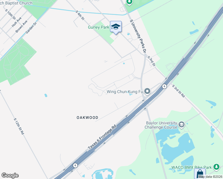 map of restaurants, bars, coffee shops, grocery stores, and more near 1205 Merganser Way in Waco