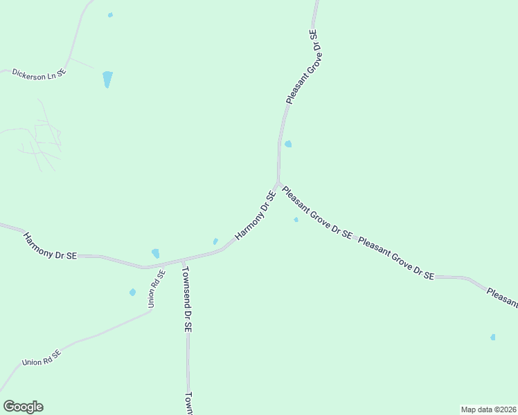 map of restaurants, bars, coffee shops, grocery stores, and more near 3725 Harmony Drive Southeast in Brookhaven