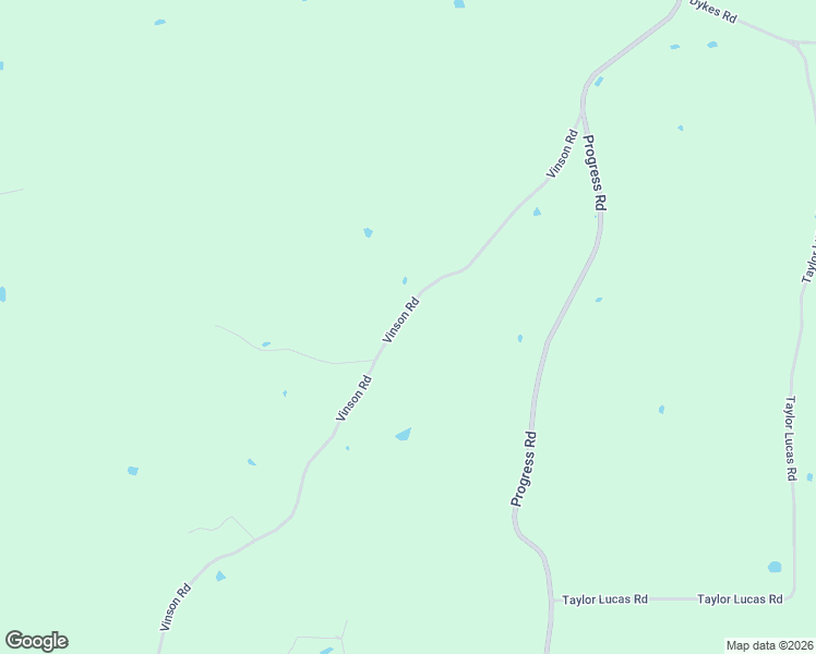 map of restaurants, bars, coffee shops, grocery stores, and more near Vinson Road in Prentiss