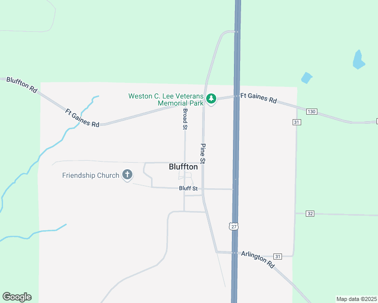 map of restaurants, bars, coffee shops, grocery stores, and more near 204 Broad Street in Bluffton