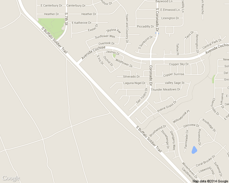 map of restaurants, bars, coffee shops, grocery stores, and more near 2445 Mendocino Ct in Sierra Vista