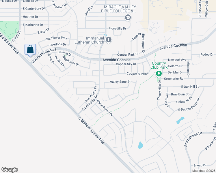 map of restaurants, bars, coffee shops, grocery stores, and more near 1981 Thunder Meadows Drive in Sierra Vista