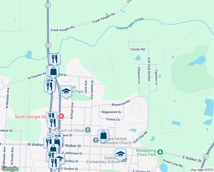 map of restaurants, bars, coffee shops, grocery stores, and more near 601 Johnson Street in Douglas