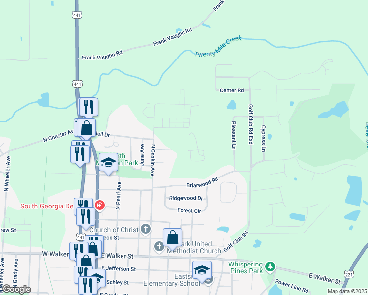 map of restaurants, bars, coffee shops, grocery stores, and more near 601 Johnson Street in Douglas