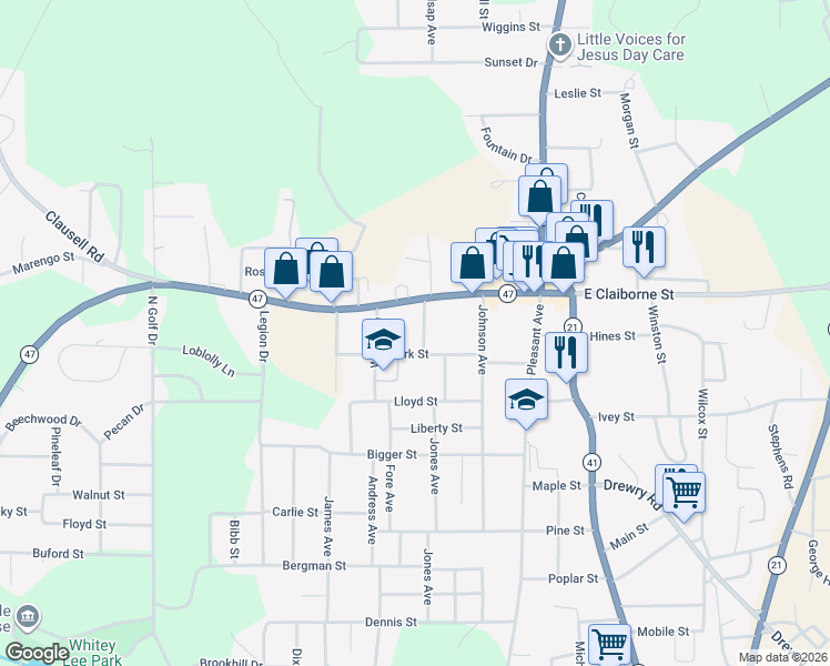 map of restaurants, bars, coffee shops, grocery stores, and more near 56 Academy Boulevard in Monroeville