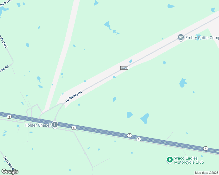 map of restaurants, bars, coffee shops, grocery stores, and more near 730 Farm to Market Road 3222 in Waco