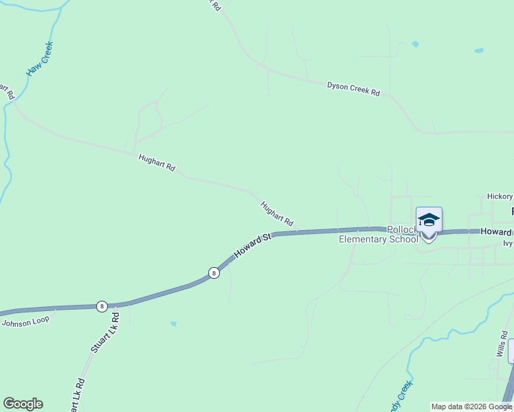 map of restaurants, bars, coffee shops, grocery stores, and more near 125-285 Hughart Road in Pollock