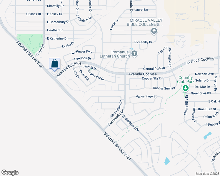 map of restaurants, bars, coffee shops, grocery stores, and more near 2352 Copper Smith Street in Sierra Vista