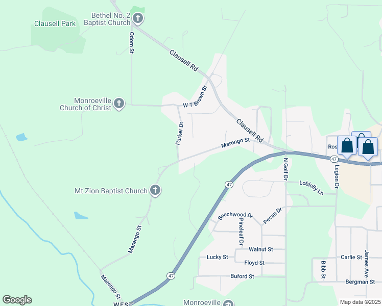 map of restaurants, bars, coffee shops, grocery stores, and more near 398 Marengo Street in Monroeville