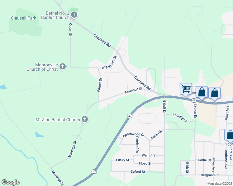 map of restaurants, bars, coffee shops, grocery stores, and more near 398-436 Marengo Street in Monroeville