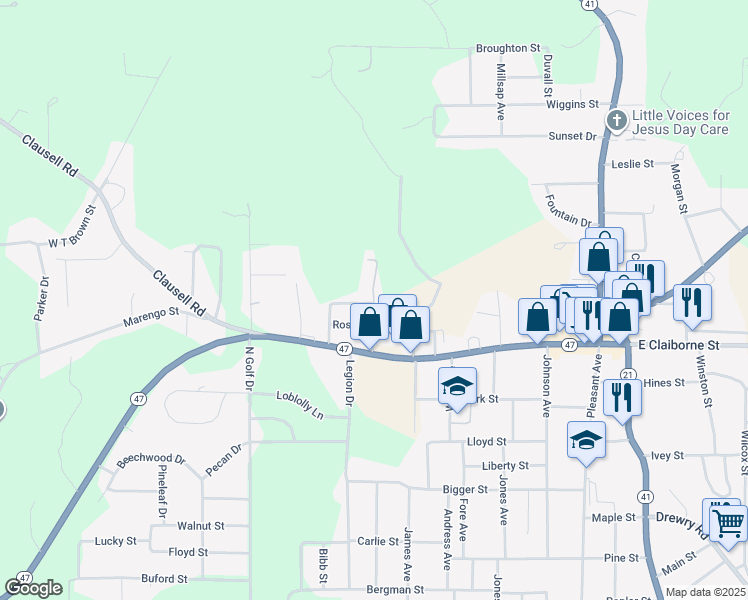map of restaurants, bars, coffee shops, grocery stores, and more near 200 Catawba Street in Monroeville
