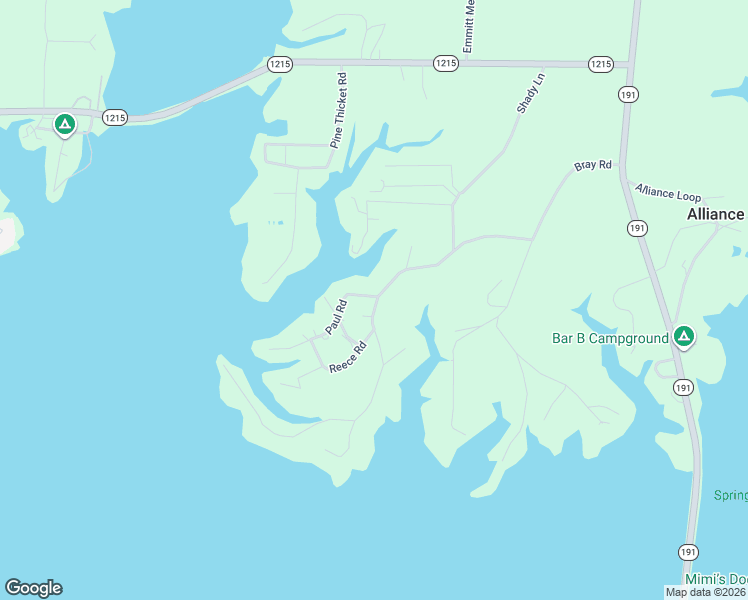 map of restaurants, bars, coffee shops, grocery stores, and more near 1057-1109 Bray Rd in Many