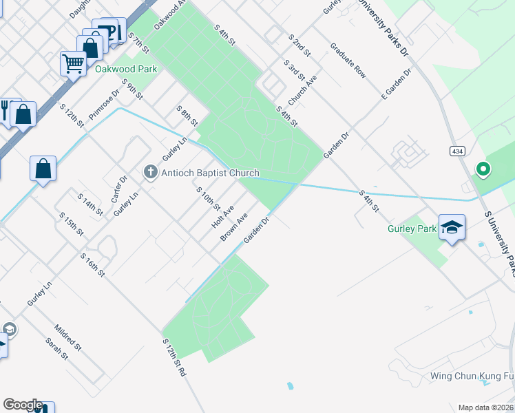 map of restaurants, bars, coffee shops, grocery stores, and more near 904 Holt Avenue in Waco