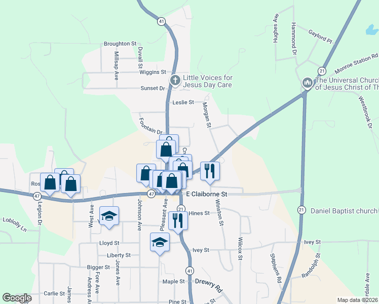 map of restaurants, bars, coffee shops, grocery stores, and more near 84-424 Bush Avenue in Monroeville