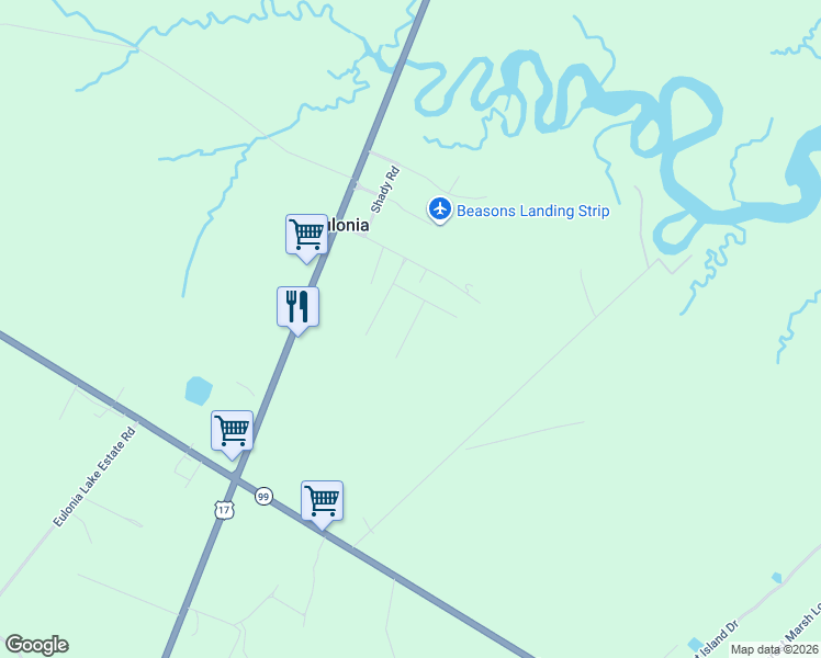 map of restaurants, bars, coffee shops, grocery stores, and more near 1014 Buchanan Drive Northeast in Townsend