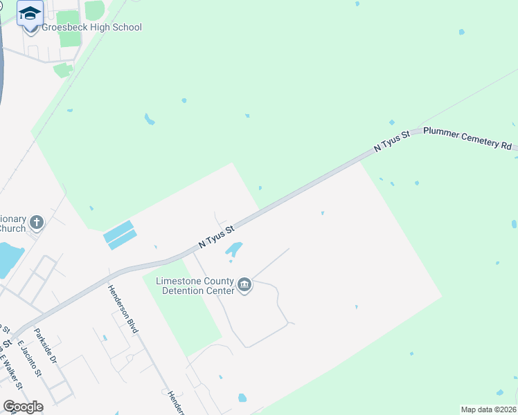 map of restaurants, bars, coffee shops, grocery stores, and more near 745-999 Farm to Market 1245 in Groesbeck