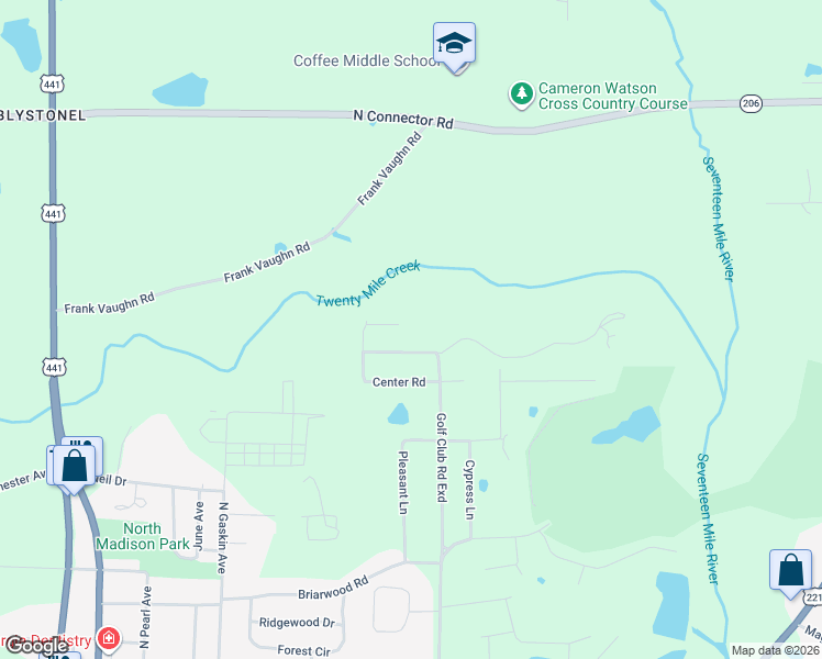 map of restaurants, bars, coffee shops, grocery stores, and more near 809 Spring Street in Douglas
